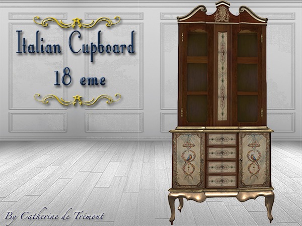 "CdT"Italian Cupboard 18 eme (acajou)