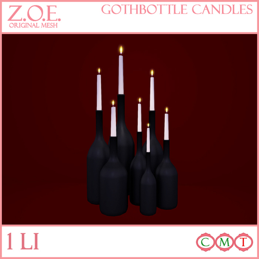 Z.O.E. Gothbottle Candles (Bagged)