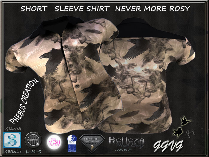 SHIRT PHEBUS-SHORT SLEEVE-NEVERMORE ROSY