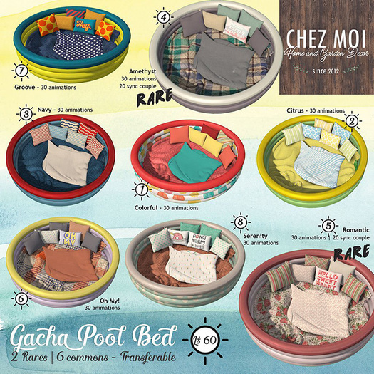 Pool Bed Amethyst (PG) * CHEZ MOI RARE