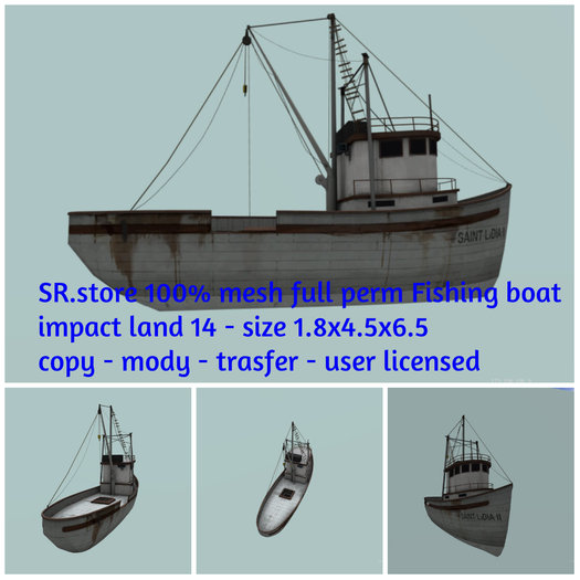 SR.store 100% mesh full perm Fishing boat