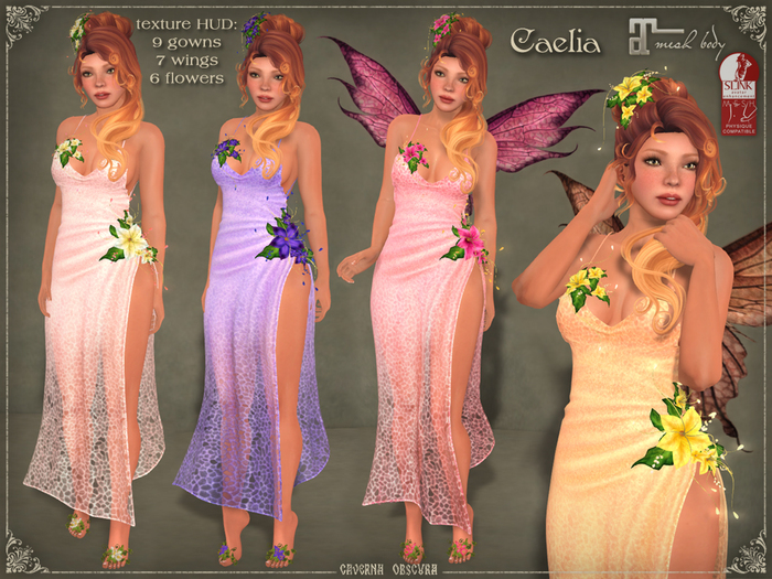 DEMO Caelia Gown by Caverna Obscura - various mesh bodies