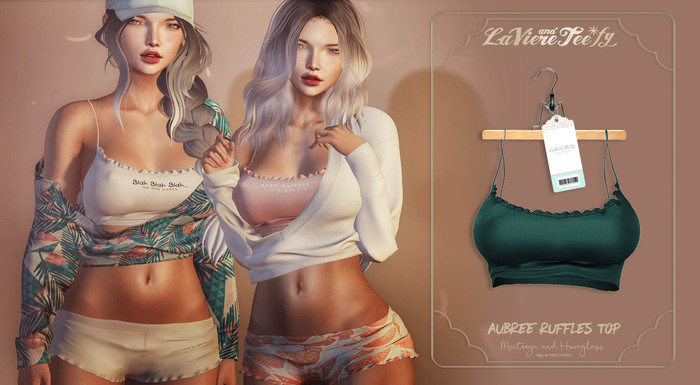 Tee*fy Aubree  Ruffles Top - Peacock