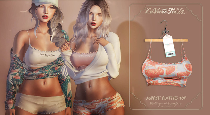 Tee*fy Aubree  Ruffles Top - Grapefruit