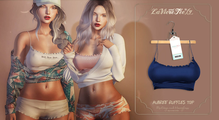 Tee*fy Aubree  Ruffles Top - Cobalt Blue