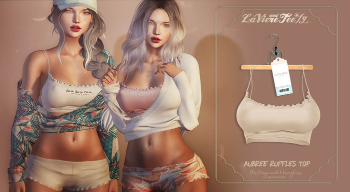 Tee*fy Aubree  Ruffles Top - Creme