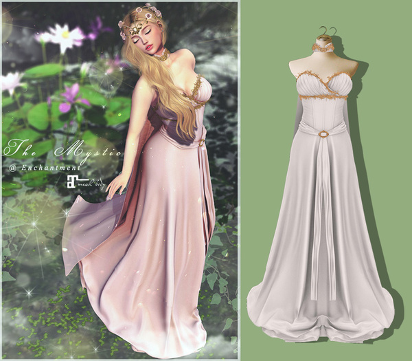 *The Mystic* WoodFairy Long Dress (White) - Maitreya