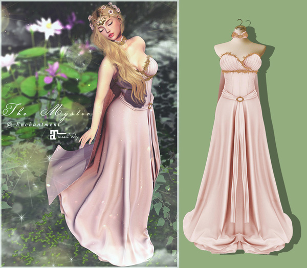 *The Mystic* WoodFairy Long Dress (Rose) - Maitreya