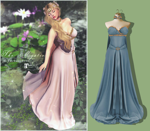 *The Mystic* WoodFairy Long Dress (Blue) - Maitreya