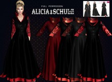 [Alicia Schulz] Texture for MI961430 Meli Standing Collar RED