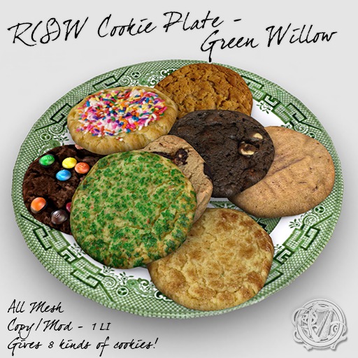 R(S)W Cookie Plate - Green Willow
