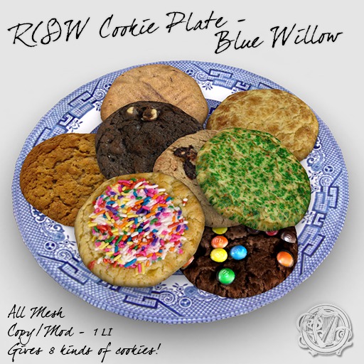 R(S)W Cookie Plate - Blue Willow