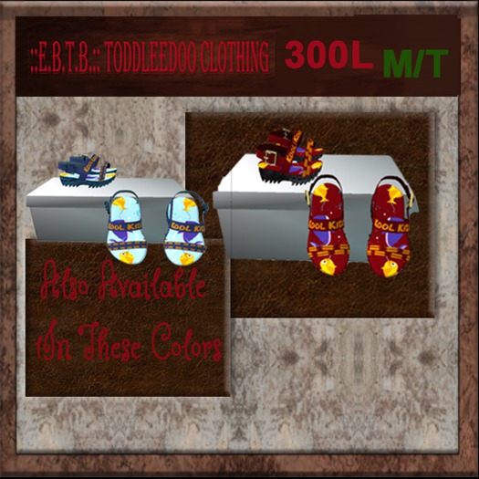 ::E.B.T.B.:: TD GIRL - Kool Kids Red Beach Sandals "Lee"