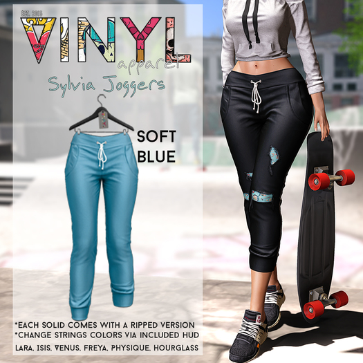 Vinyl - Sylvia Joggers Pak Soft Blue