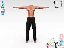 Dae Obj FBX Men's Classic Trousers With Belt Signature Gianni,Belleza Jack, Gamit, Adin, Slink, Onupup