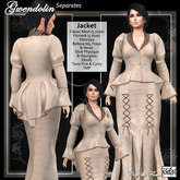 C&F Gwendolin Victorian / Edwardian Peplum Jacket - Tan