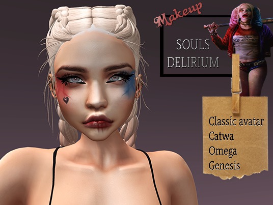 A SOULS DELIRIUM-  Harley queen makeup catwa - Genesis - Omega - BoM