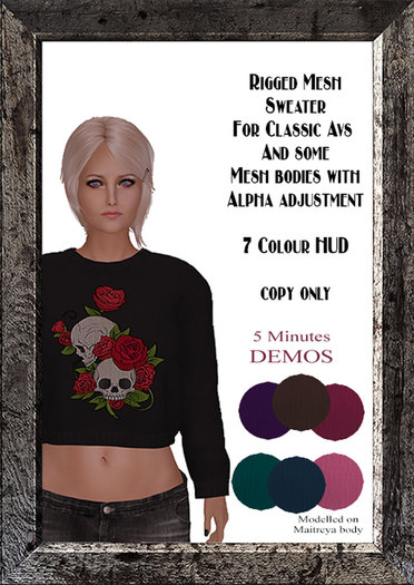Skulls n Roses Rigged Sweater Demo
