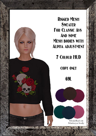 Skulls n Roses  Rigged Sweater