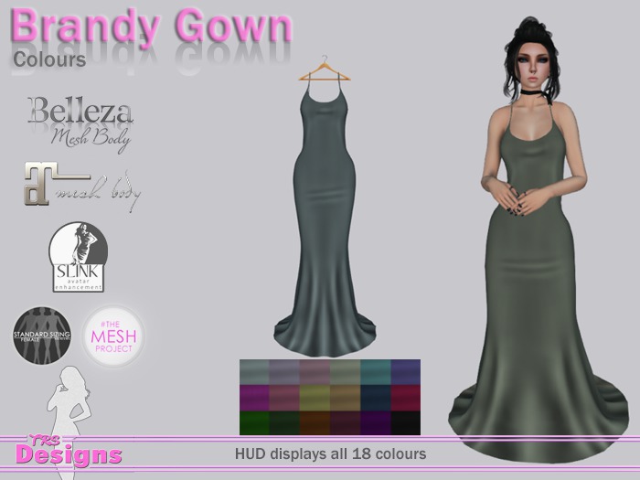 Brandy Gown With Hud Colours