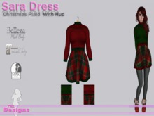 Sara Dress With Hud Christmas Plaid