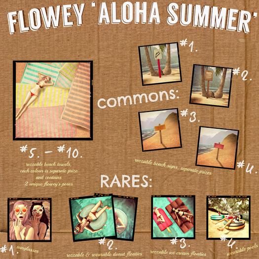 flowey/ aloha summer - 'bitten donut floatie' #2 RARE