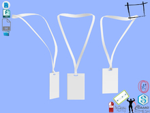 Dae Obj FBX Men's Neck ID Badge Signature Gianni,Belleza Jack,Gamit,Slink