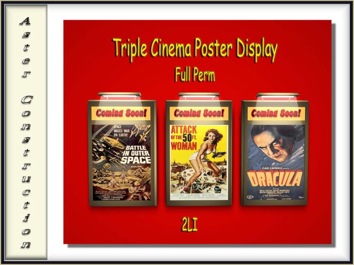 ~Triple Cinema Poster Display FP~