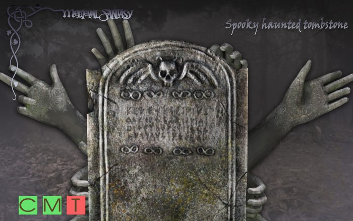 [MF] Mesh spooky haunted tombstone grave (boxed)