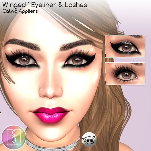 *Booty's Beauty* Catwa Eyeliner & Lashes ~ Winged 1