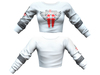 Mp main empty 1 one arm rolled up long sleeves round neck cropped biker top