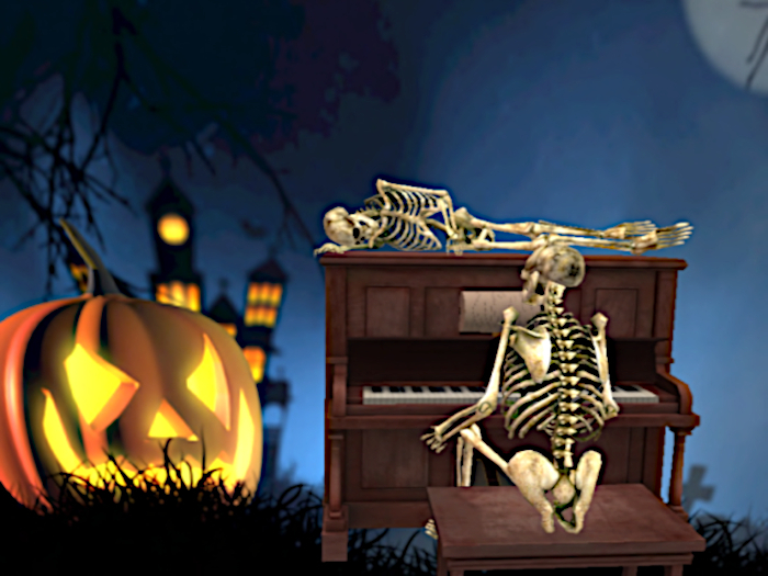 Piano Playing Skeletons