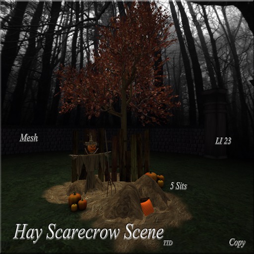 *TTD* MESH Hay Scarecrow Scene (Boxed)