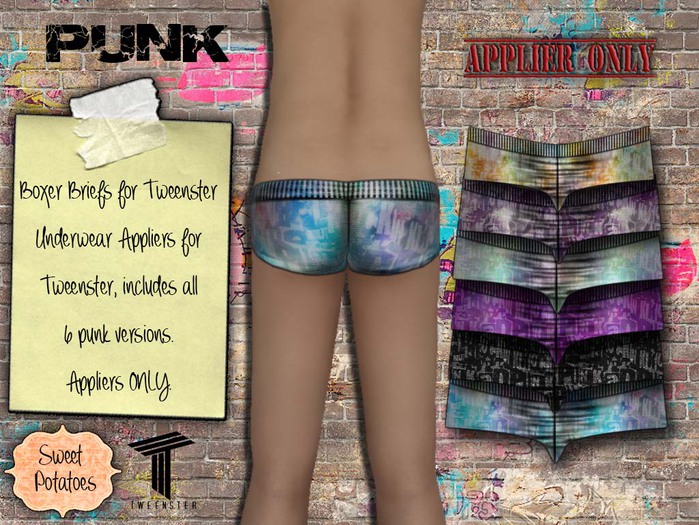 < SP > Boxer Briefs for Tweenster Girls - PUNK