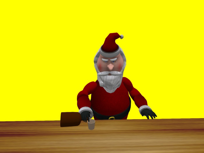 Santa Pouring Shot