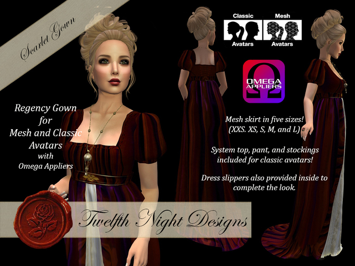 Scarlet Regency Gown