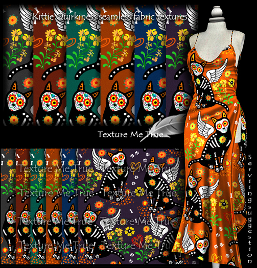 TMT Kittie Quirkiness seamless fabric textures