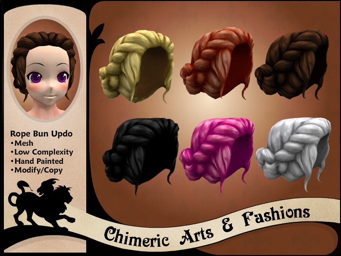 ~Chimeric Fashions~ Rope Buns Updo (Fat Pack)