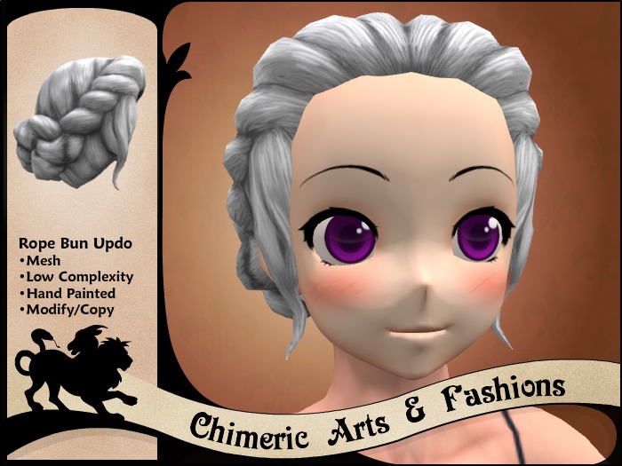 Rope Buns Updo Hair - Grey