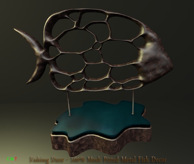 SINSations Designs_Fishing Daze_Pitted Metal_Fish Decor(BOXED)