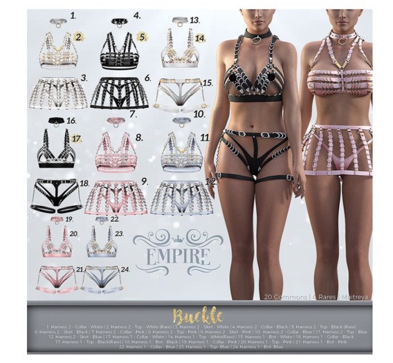 #EMPIRE - Buckle - Harness 1 - Bot - white