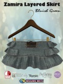 Zamira Layered Skirt Bluish Green