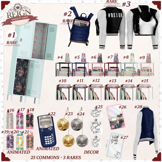 REIGN.- VARSITY DAYS LOCKER SHELF 2- NAVY #5