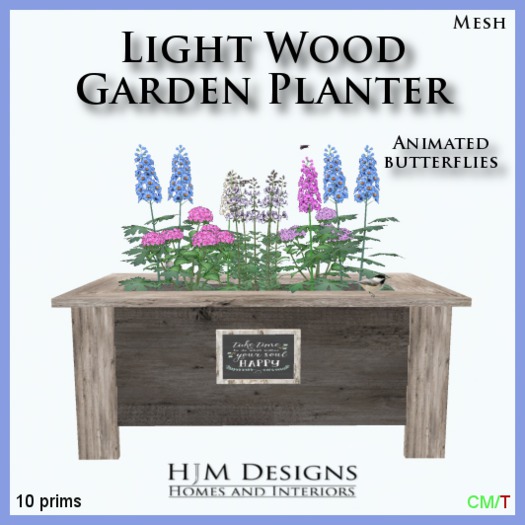 Light Wood Garden Planter