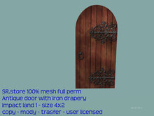SR.store 100% mesh full perm Antique door with iron drapery
