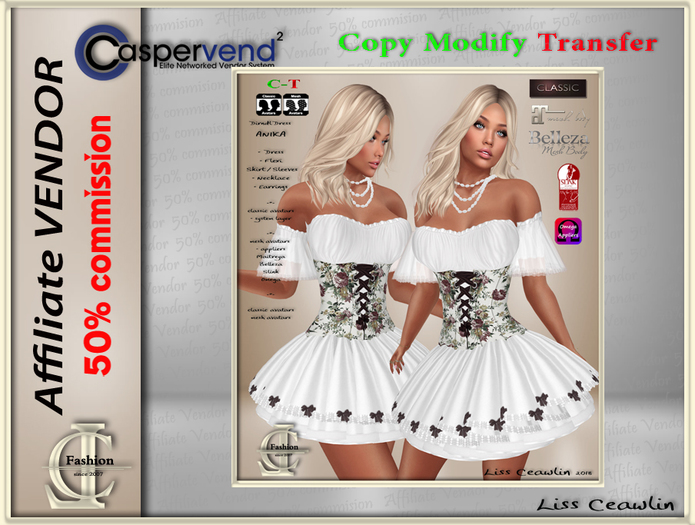 LC Affiliate Vendor [Dirndl] - Anika white