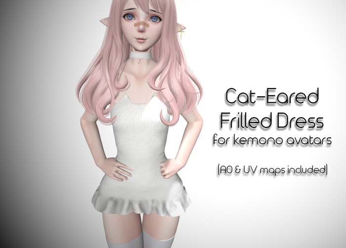 LMF Kemono Cat-Eared Frilled Dress