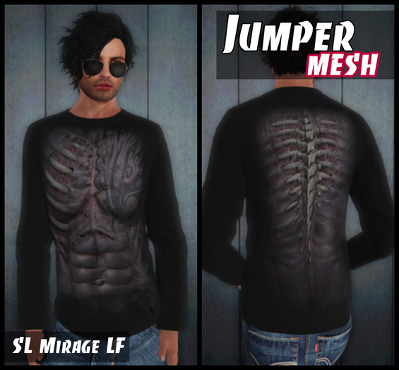 MESH Mens Sweater RIPPED