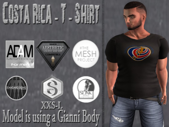Costa Rica - Men's Grey T-Shirt
