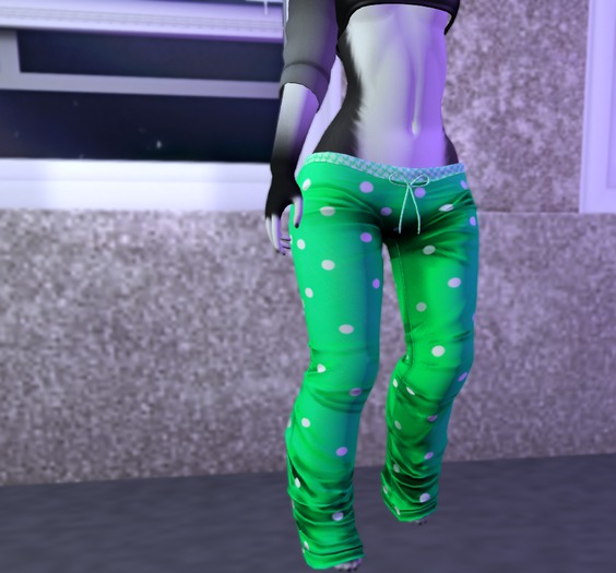 Jammie Bottoms - Green Polkadots